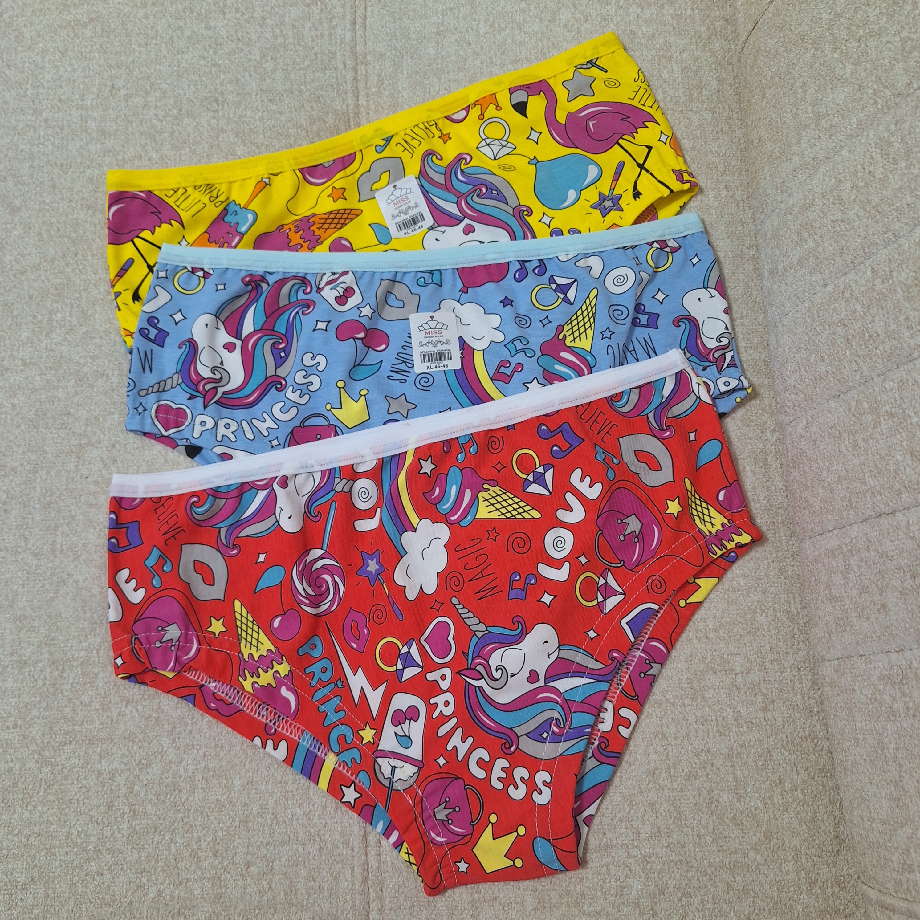 شورت سوپر پنبه طرح یونیکورن